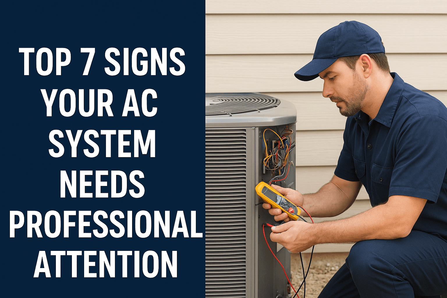 “AC system needs professional attention — Hawa Air technician performing AC maintenance check”