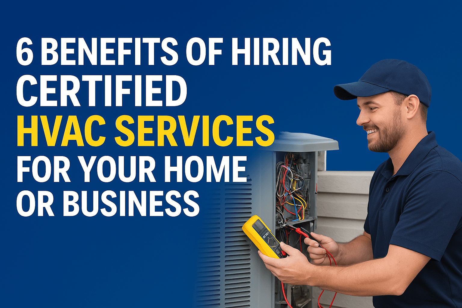 "Professional HVAC technician providing maintenance and repair services in a modern home and office setting"