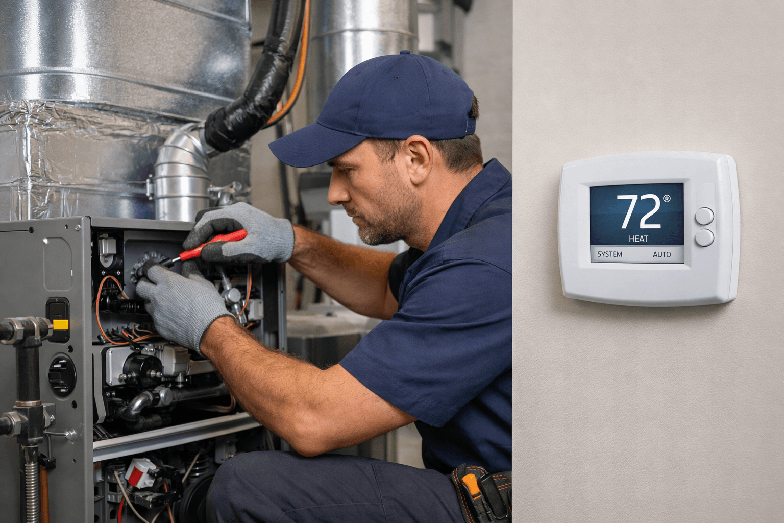 Heating Systems installation by professional technician