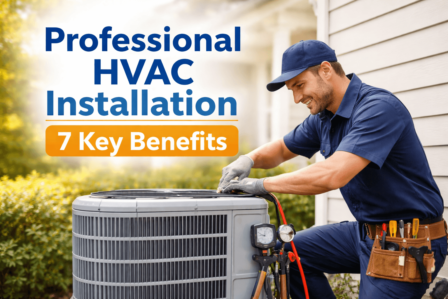 Heating System inspection by a professional technician examining the furnace and ductwork in a home utility room.